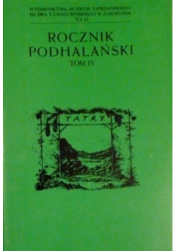 Rocznik podhalański Tom IV