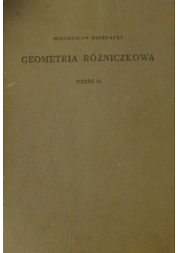 Geometria Różniczkowa Tom II