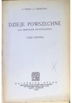Dzieje powszechne dla seminarjów nauczycielskich, 1925r
