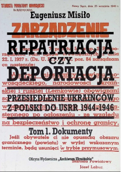 Repatriacja czy deportacja Tom I