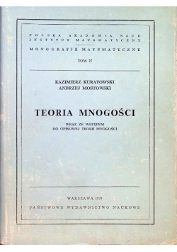 Teoria mnogości Tom 27