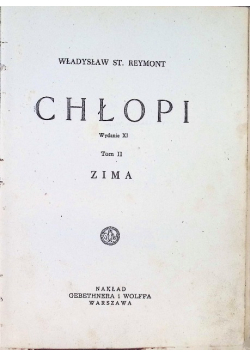 Chłopi Tom II Zima 1904 r.