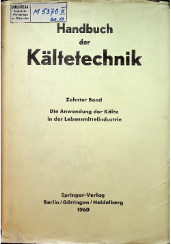 Handbuch der Kaltetechnik