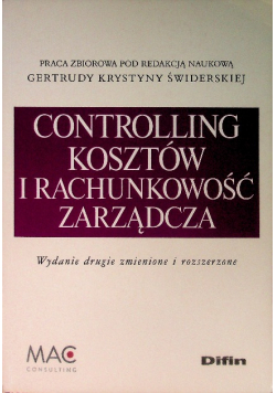 Controlling kosztów i rachunkowość zarządcza
