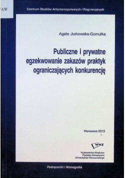 Publiczne i prywatne egzekwowanie zakazów praktyk ograniczających konkurencję