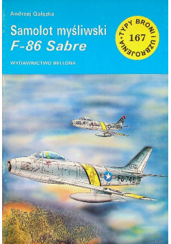 Typy broni i uzbrojenia 167 Samolot myśliwski F 86 Sabre