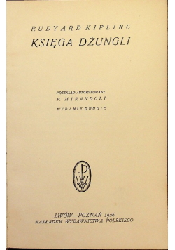 Księga Dżungli 1926 r.