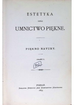 Libelt filozofia i krytyka 1875 r.