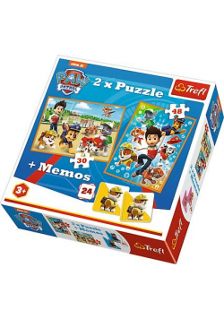 Puzzle 2w1 + memos Psi patrol na ratunek TREFL