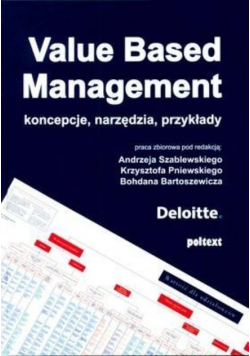 Value Based Management koncepcje, narzędzia, przykłady