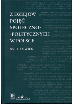 Z dziejów pojęć społeczno-politycznych w Polsce