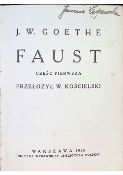 Faust 1926 r.