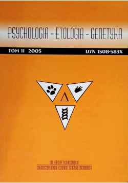 Psychologia etologia genetyka Nr 11 / 05