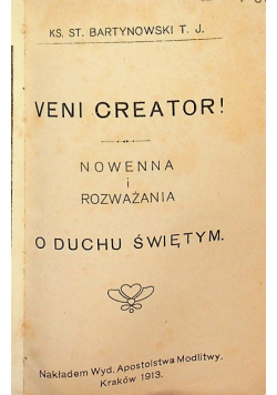 Veni creator nowenna i rozważania 1913 r.