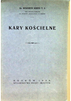 Kary kościelne 1929 r.