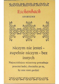 Eschenbach Aforyzmy