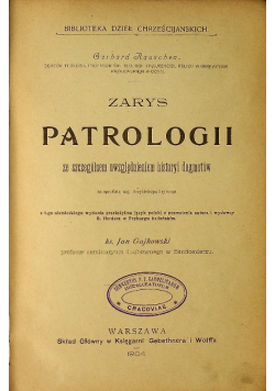 Zarys Patrologii 1904 r