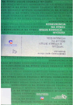 Konkurencja na rynku usług edukacji wyższej