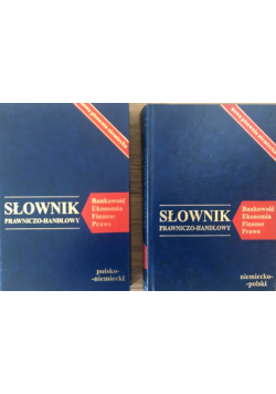 Słownik prawniczo handlowy niemiecko-polski Tom 1 i 2
