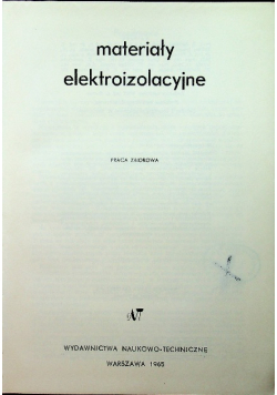 Materiały elektroizolacyjne