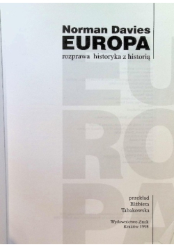 Europa rozprawa historyka z historią