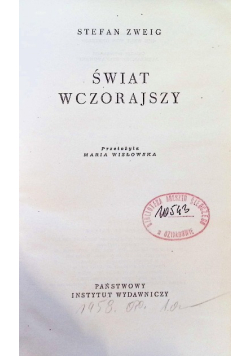 Świat wczorajszy