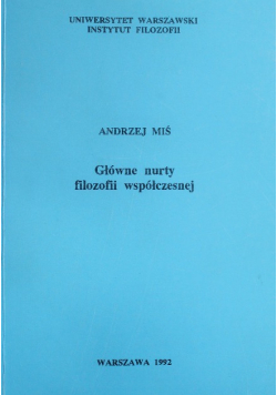 Główne nurty filozofii współczesnej