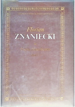 Pisma filozoficzne tom 1