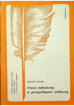 Utwór fabularny w perspektywie odbiorcy