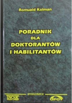 Poradnik dla doktorantów i habilitantów