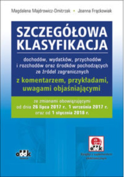 Szczegółowa klasyfikacja dochodów wydatków przychodów i rozchodów oraz środków pochodzących ze źródeł zagranicznych z komentarzem przykładami uwagami objaśniającymi