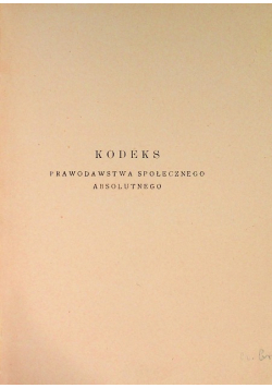 Kodeks prawodawstwa społecznego absolutnego 1923 r.