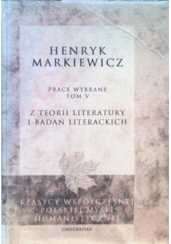 Prace wybrane Tom V Z teorii literatury i badań literackich