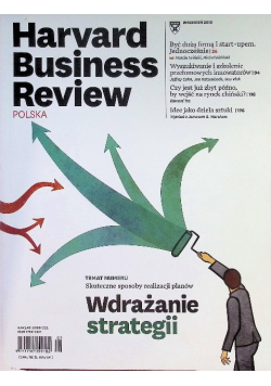 Harvard Business Review. Wdrażanie strategii  Nr 10 / 10