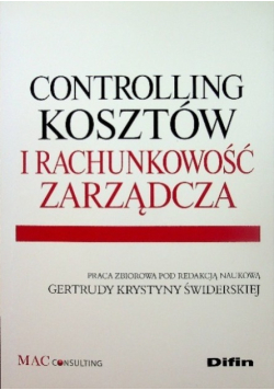 Controlling kosztów i rachunkowość zarządcza