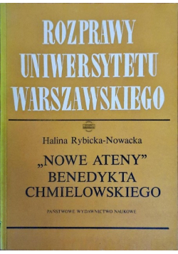 Rozprawy Uniwersytetu Warszawskiego Nowe Ateny Benedykta Chmielowskiego