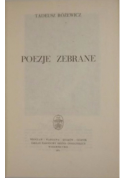 Poezje zebrane