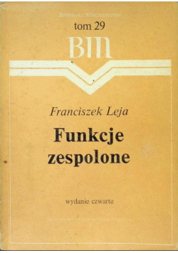 Funkcje zespolone Tom 29