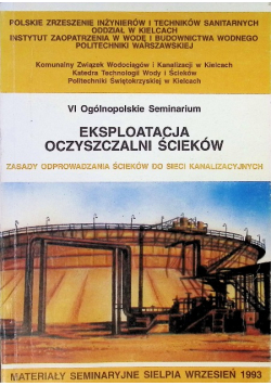 Eksploatacja oczyszczalni ścieków