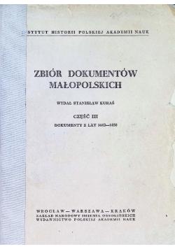 Zbiór dokumentów małopolskich Część III