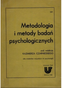 Metodologia i metody badań psychologicznych