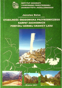 Stabilność środowiska przyrodniczego Karpat Zachodnich powyżej górnej granicy lasu
