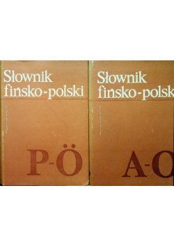 Słownik fińsko -  polski Tom I i II