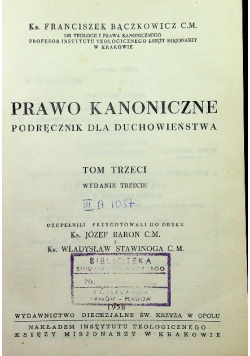 Prawo kanoniczne Tom 3
