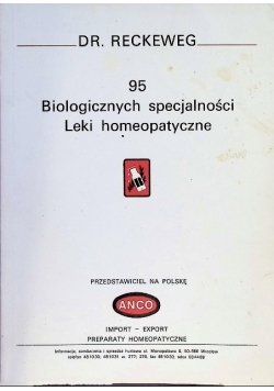 95 biologicznych specjalności leki homeopatyczne