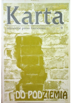 Karta Nr 9 / 92 do podziemia