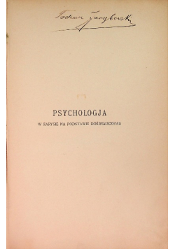 Psychologja w zarysie na podstawie doświadczenia 1911 r.
