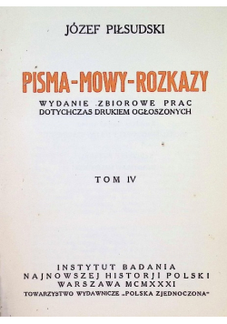 Pisma - Mowy - Rozkazy - Tom IV, 1931 r.