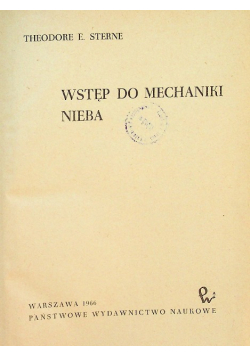 Wstęp do mechaniki nieba