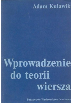 Wprowadzenie do teorii wiersza